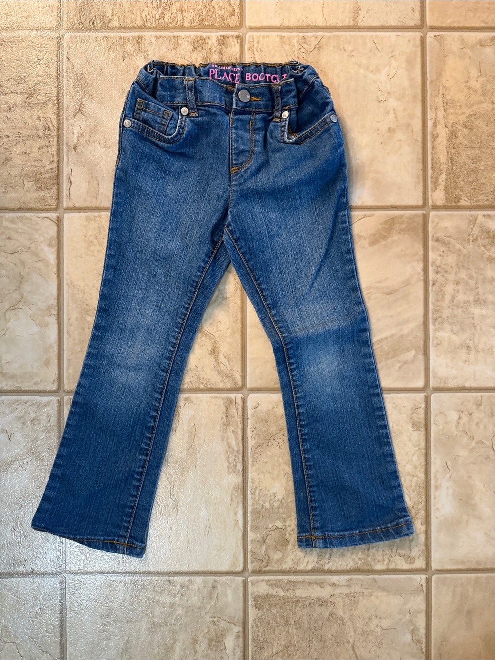 The Children's Place Girls' Dark Blue Bootcut Jeans